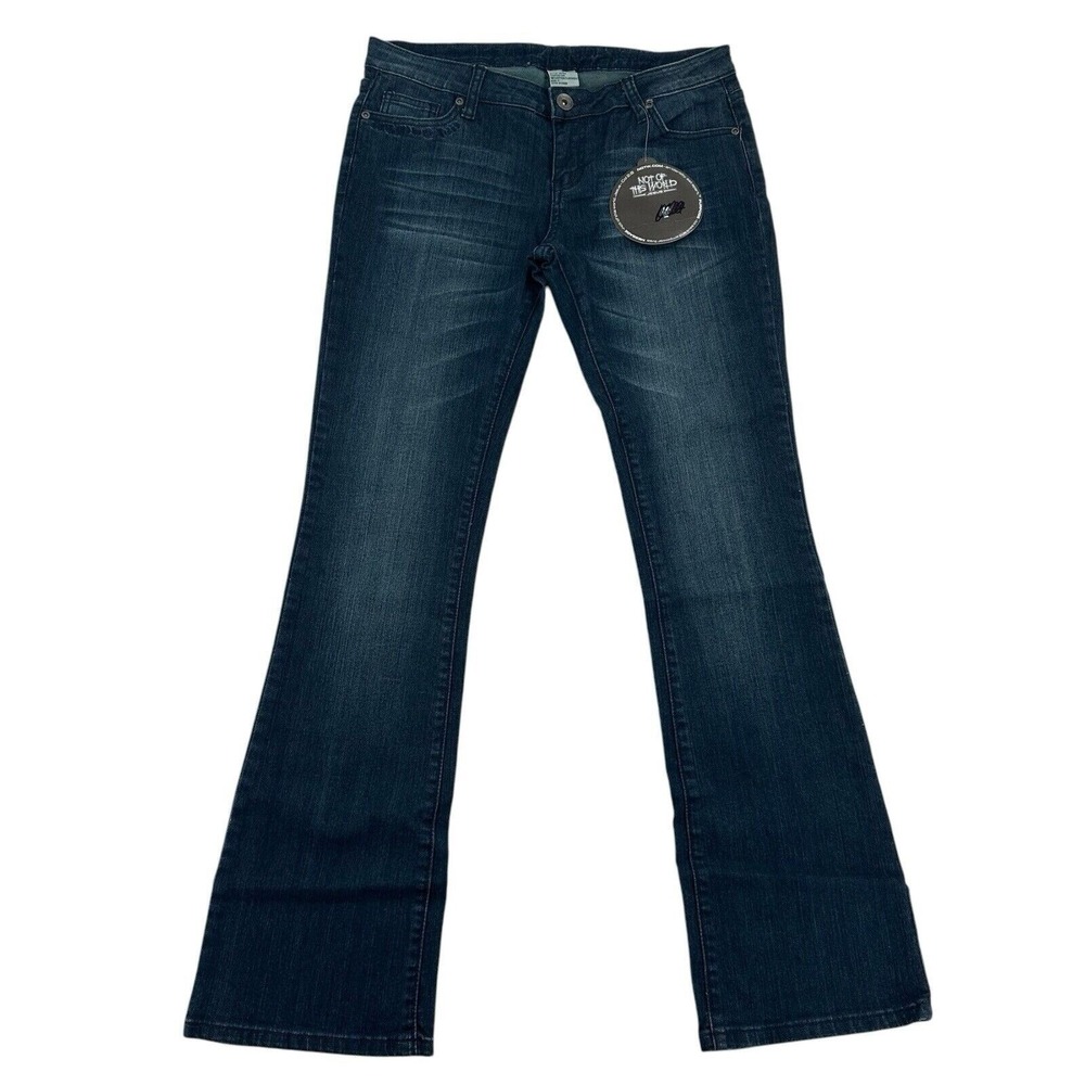 Not Of This World NOTW Women Size 11 Bootcut Jeans Dark Wash Blue JRD109 Stretch